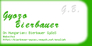 gyozo bierbauer business card